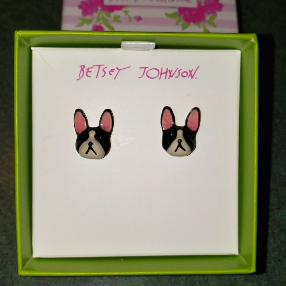 French Bulldog earrings Betsey Johnson